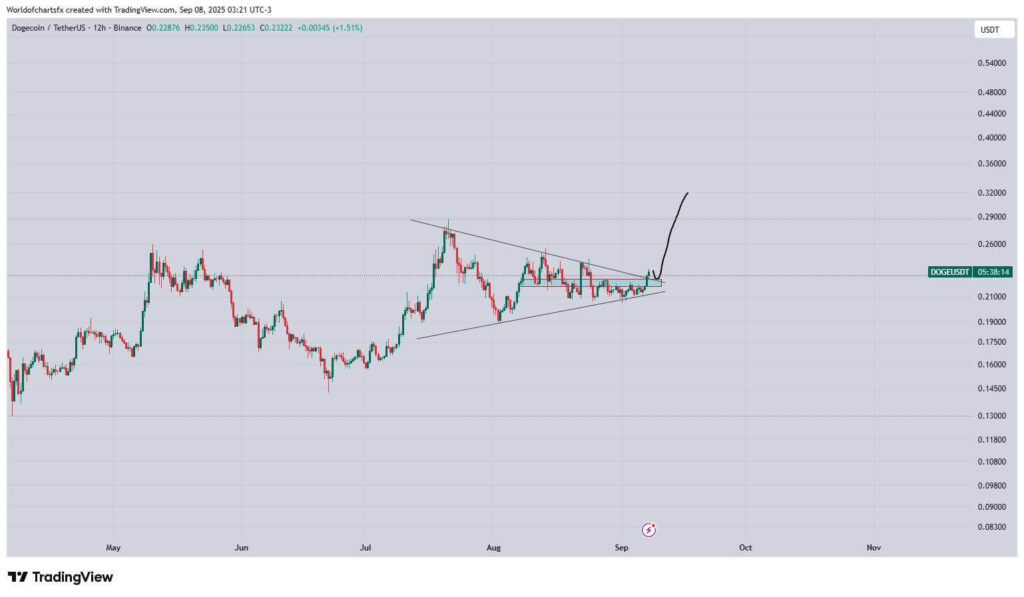 Dogecoin Consolidating Near $0.22 Could Reach $0.30 Short Term and Potentially $2.28 Longer Term, Analysts Project image 1