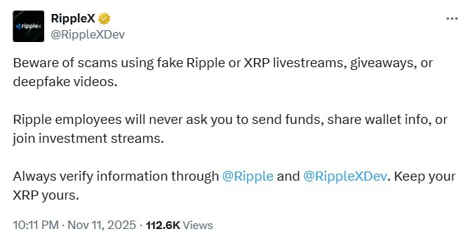 XRP Holders Beware: RippleX Flags New Scam Targeting Ripple Community image 0