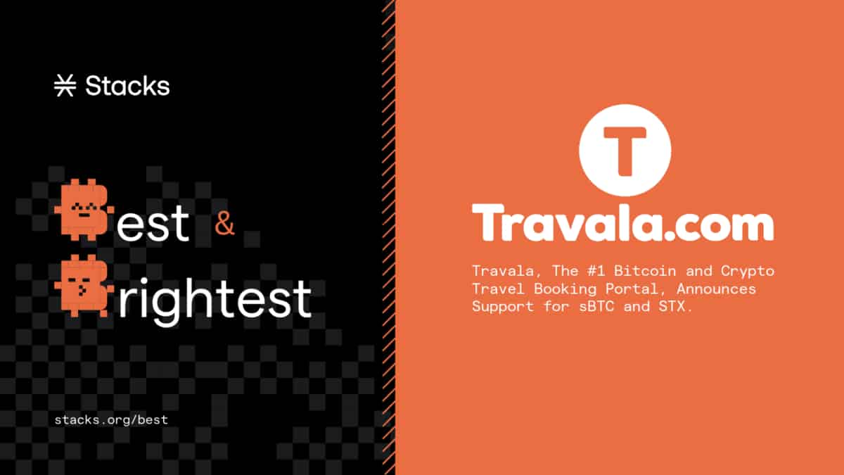 Travala, портал №1 для бронирования путешествий с использованием биткойнов и криптовалют, объявляет о поддержке sBTC и STX image 0