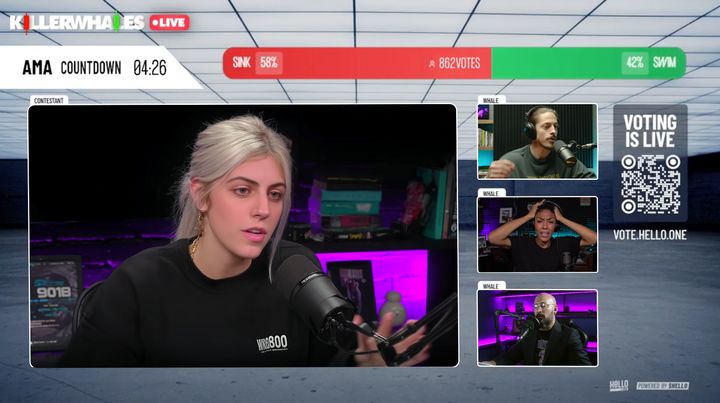 HELLO Labs lança 'Killer Whales: Live' e abre inscrições para projetos de cripto apresentarem propostas para vaga em programa de TV image 0