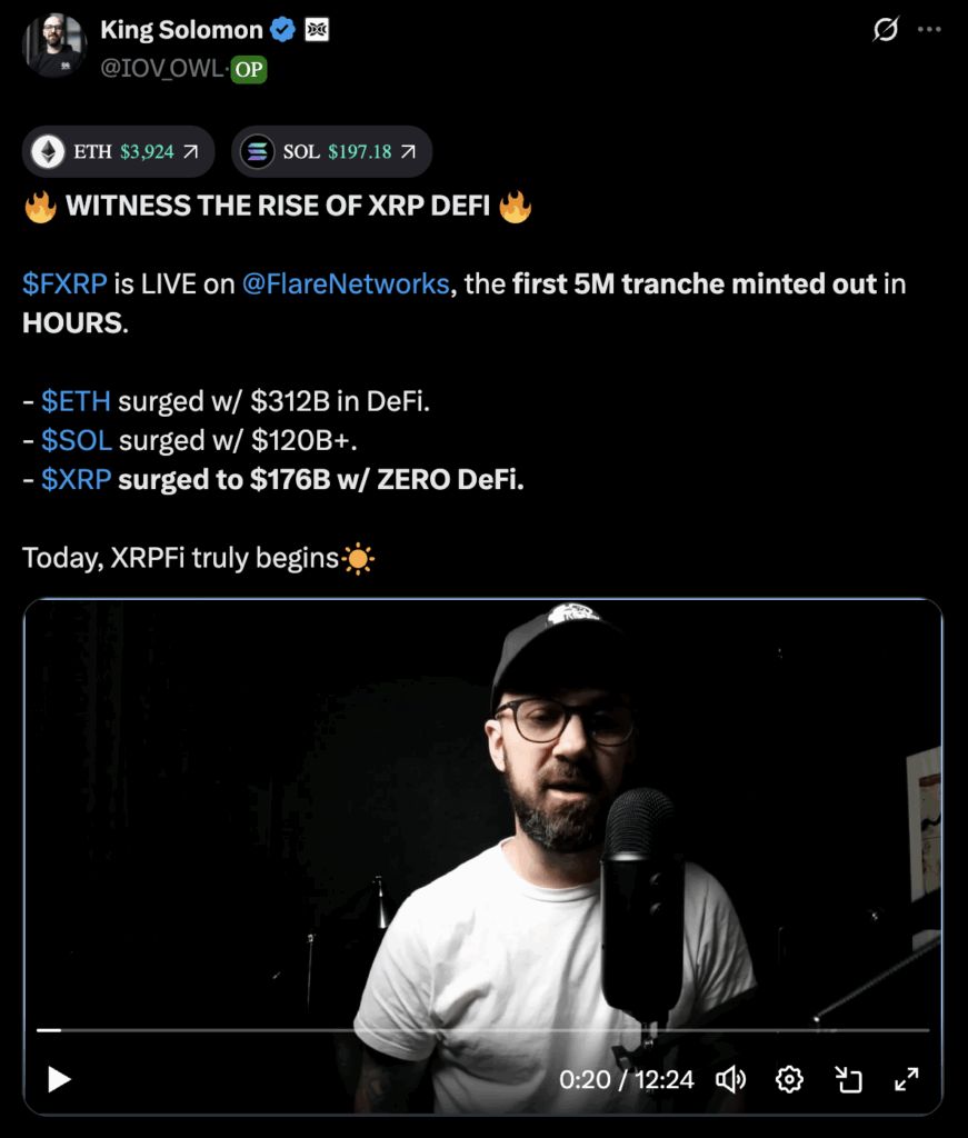 Новости XRP: Запуск FXRP на Flare спровоцировал эру XRP DeFi: выпущено 5 млн. токенов image 0