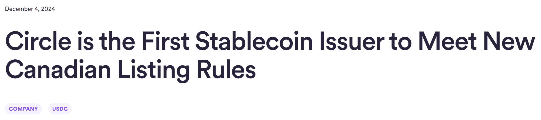 Web3 早报：Circle 宣布成为首家满足加拿大新上市规则的稳定币发行商、比特币生态项目 BLIFE Protocol 完成 700 万美元融资，Animoca Brands 等参投 image 0