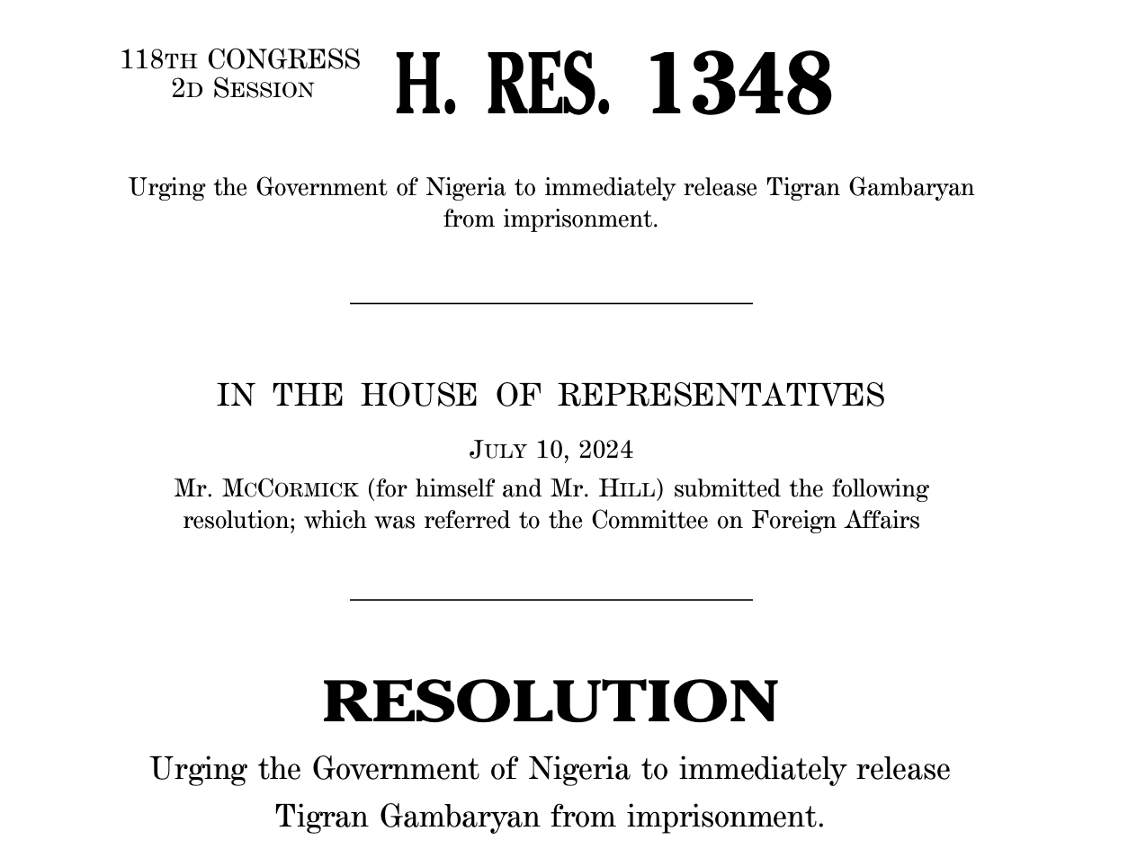 US Congress to treat Binance’s Gambaryan as a hostage in Nigeria image 0