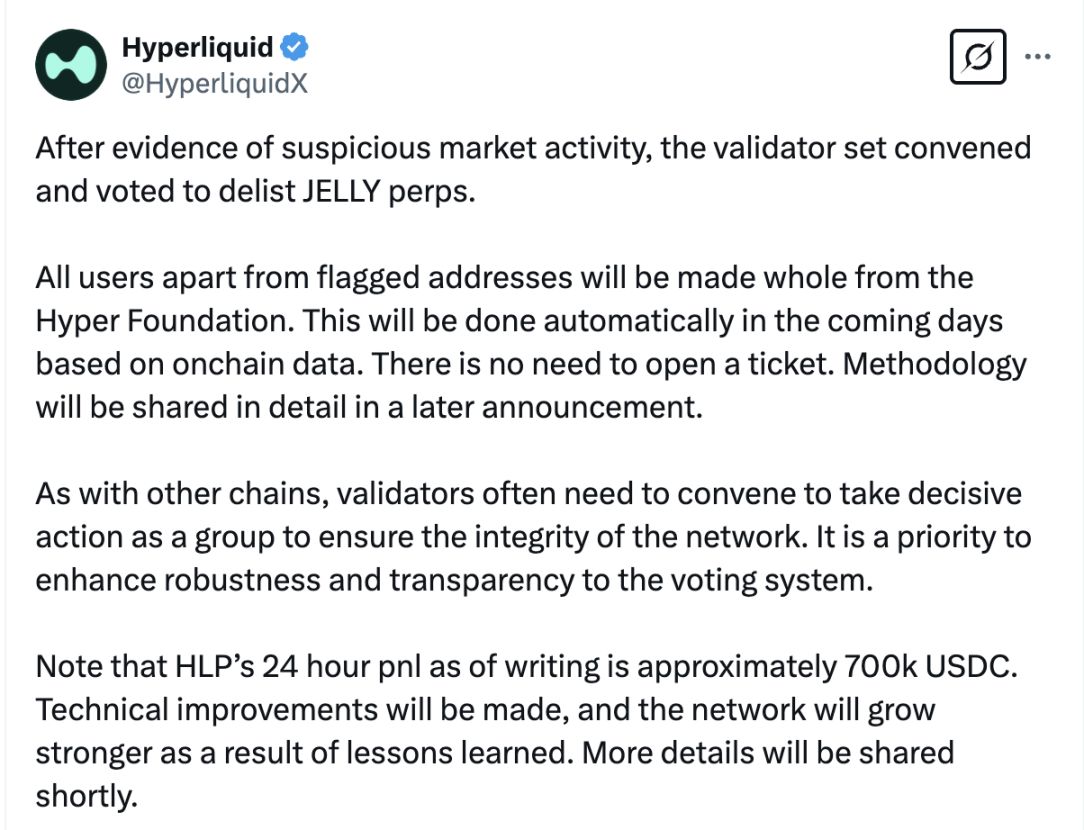 Hyperliquid 与 JELLYJELLY，从浮亏上千万到拔网线，究竟发生了什么？ image 3