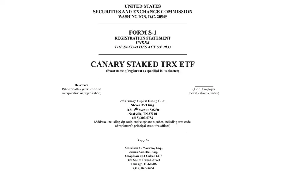 TRX ETF Impacting SEC,