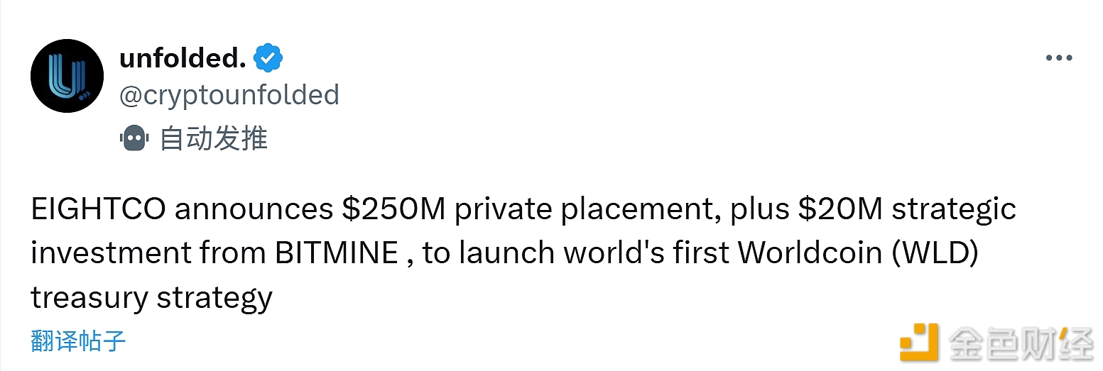 Eightco completes $250 million private placement and launches WLD treasury strategy