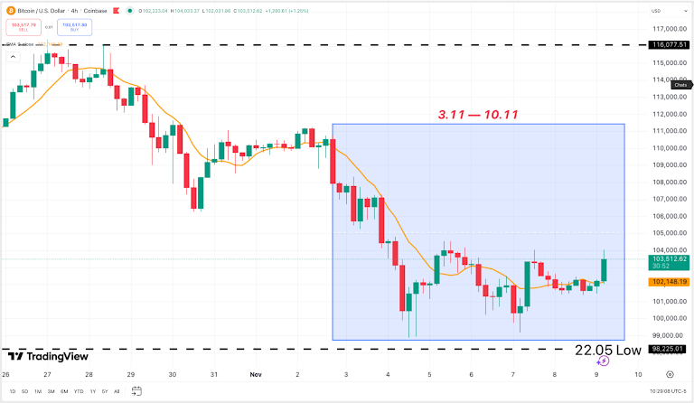 Обзор рынка за середину ноября: биткоин держит $100 тыс., ETH восстанавливает баланс, TON выходит на рынок платежей image 0