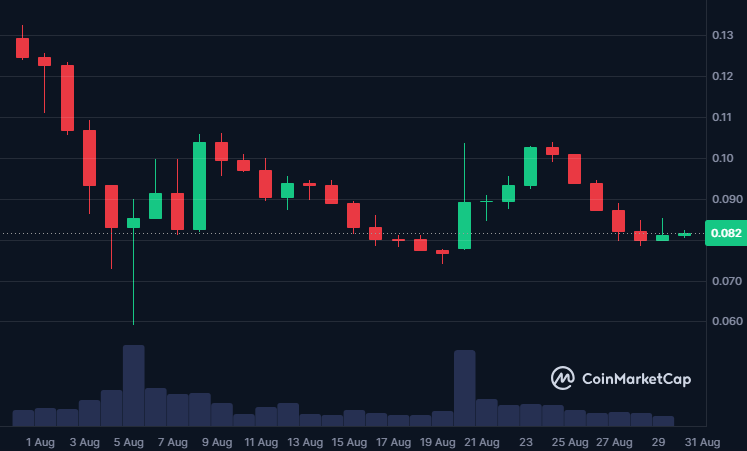 Meme Coins that Saw the Biggest Falls in August 2024 image 3