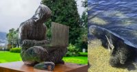 ¿Dónde está Satoshi? Roban, destrozan y arrojan al lago estatua del creador de Bitcoin en Lugano