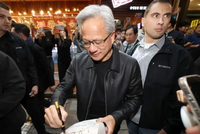 Jensen Huang's fried chicken meal sends Korean