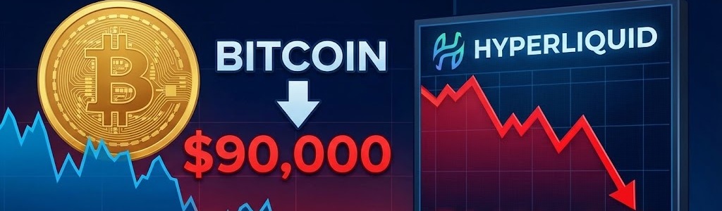 Bitcoin retrocede a $90,000 y la caída de Hyperliquid señala sentimiento de aversión al riesgo