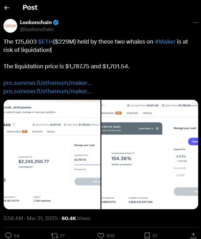 Новости Ethereum: Ликвидация китов надвигается, резервы бирж достигли 2-летнего минимума image 0