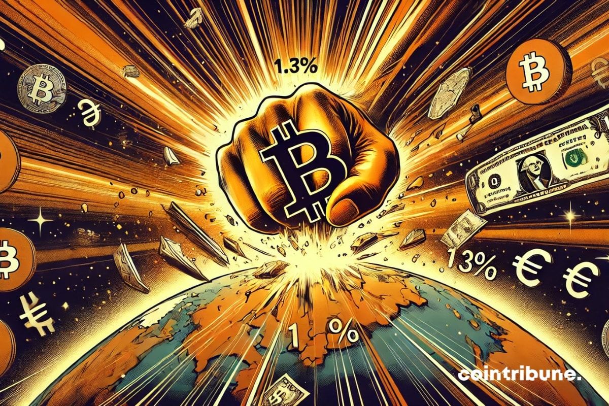 Le Bitcoin atteint 1,3 % de la monnaie mondiale