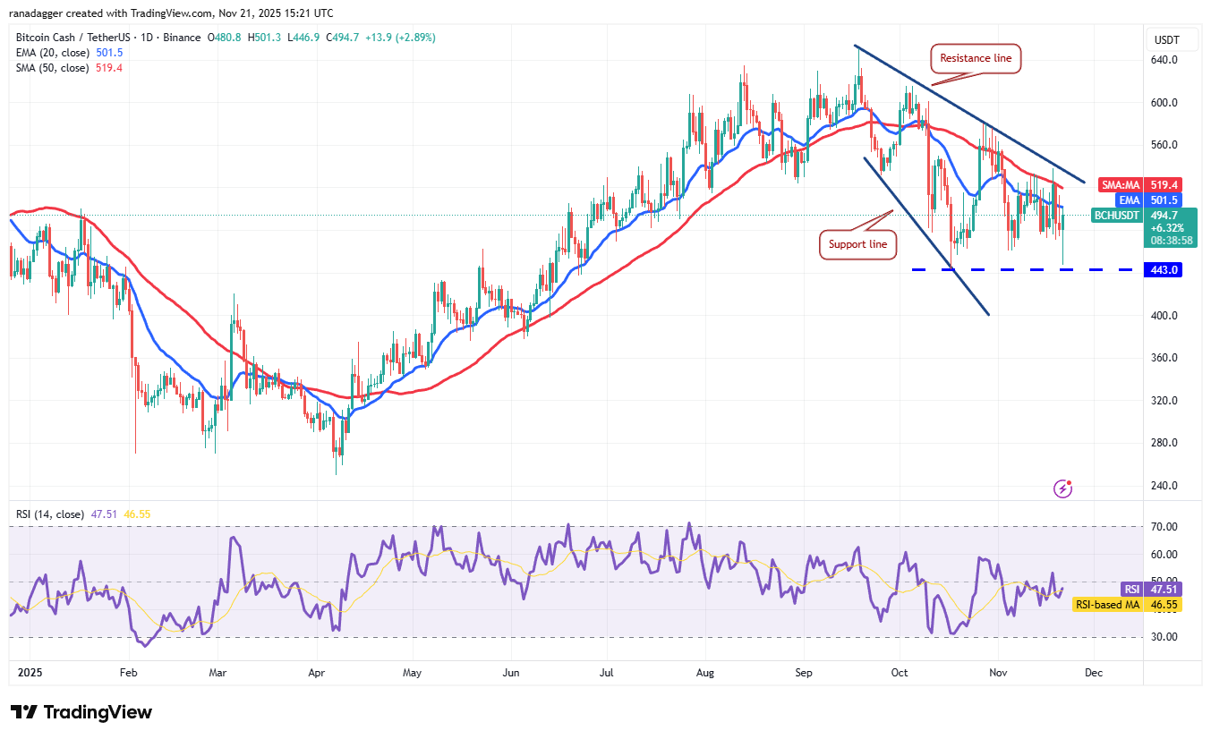 Price predictions 11/21: BTC, ETH, XRP, BNB, SOL, DOGE, ADA, HYPE, ZEC, BCH image 10