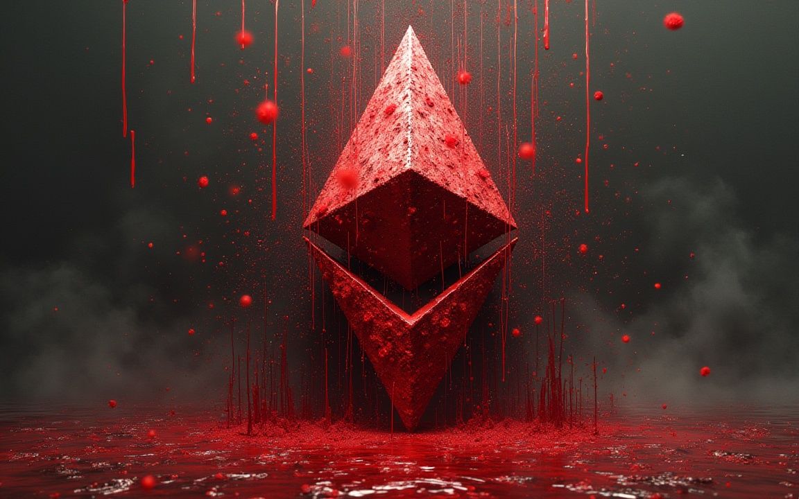 イーサリアム価格は3,830ドルまで下落し、主要指標が勢いの崩壊を示す