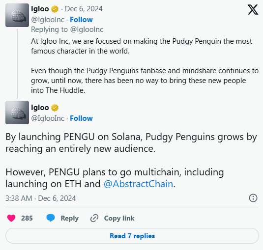 Pudgy Penguins NFT surpasses Bored Ape in one month: A quick overview of what the PENGU token is image 5