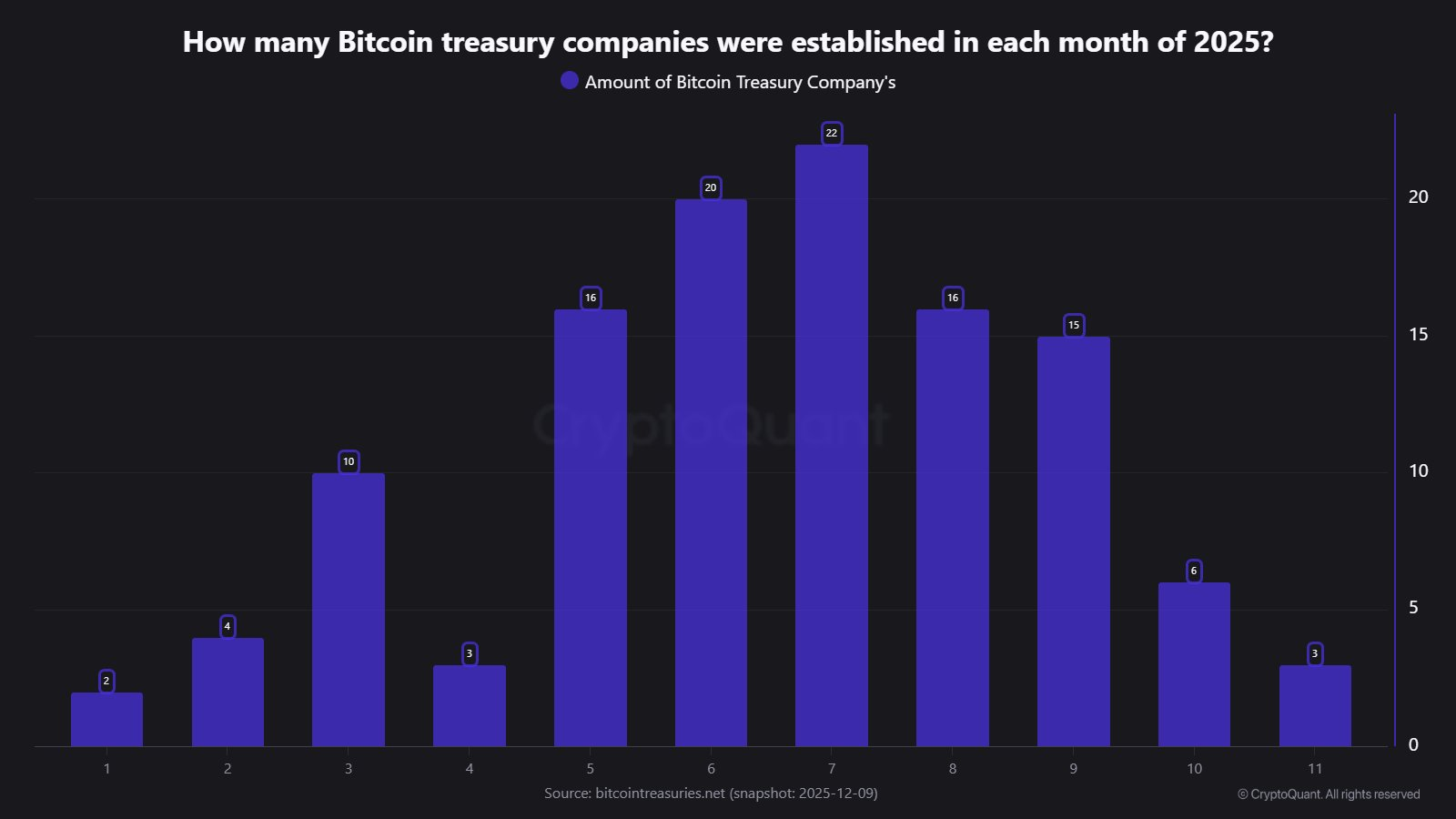 Adopción de tesorerías Bitcoin se frena en el cuarto trimestre mientras los mayores tenedores siguen acumulando