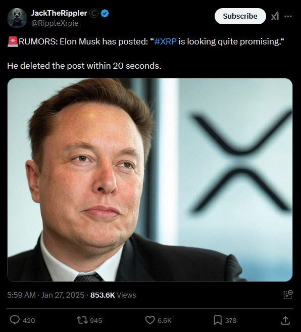 Elon Musk soll über XRP getwittert haben: Die ganze Geschichte image 0