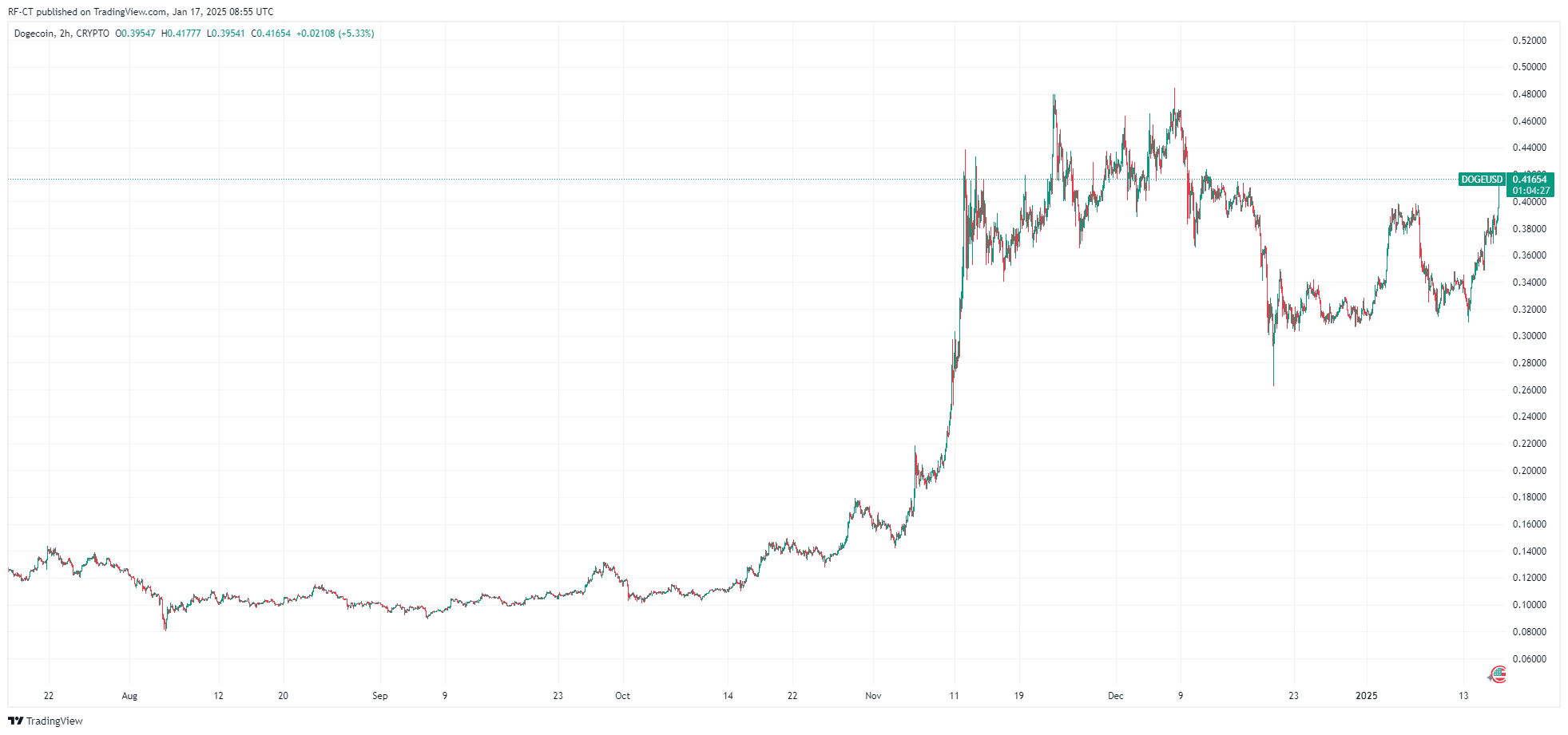 Momentum du Dogecoin : Le cours du DOGE atteint 1 dollar ATH avec Musk à la tête du D.O.G.E image 1