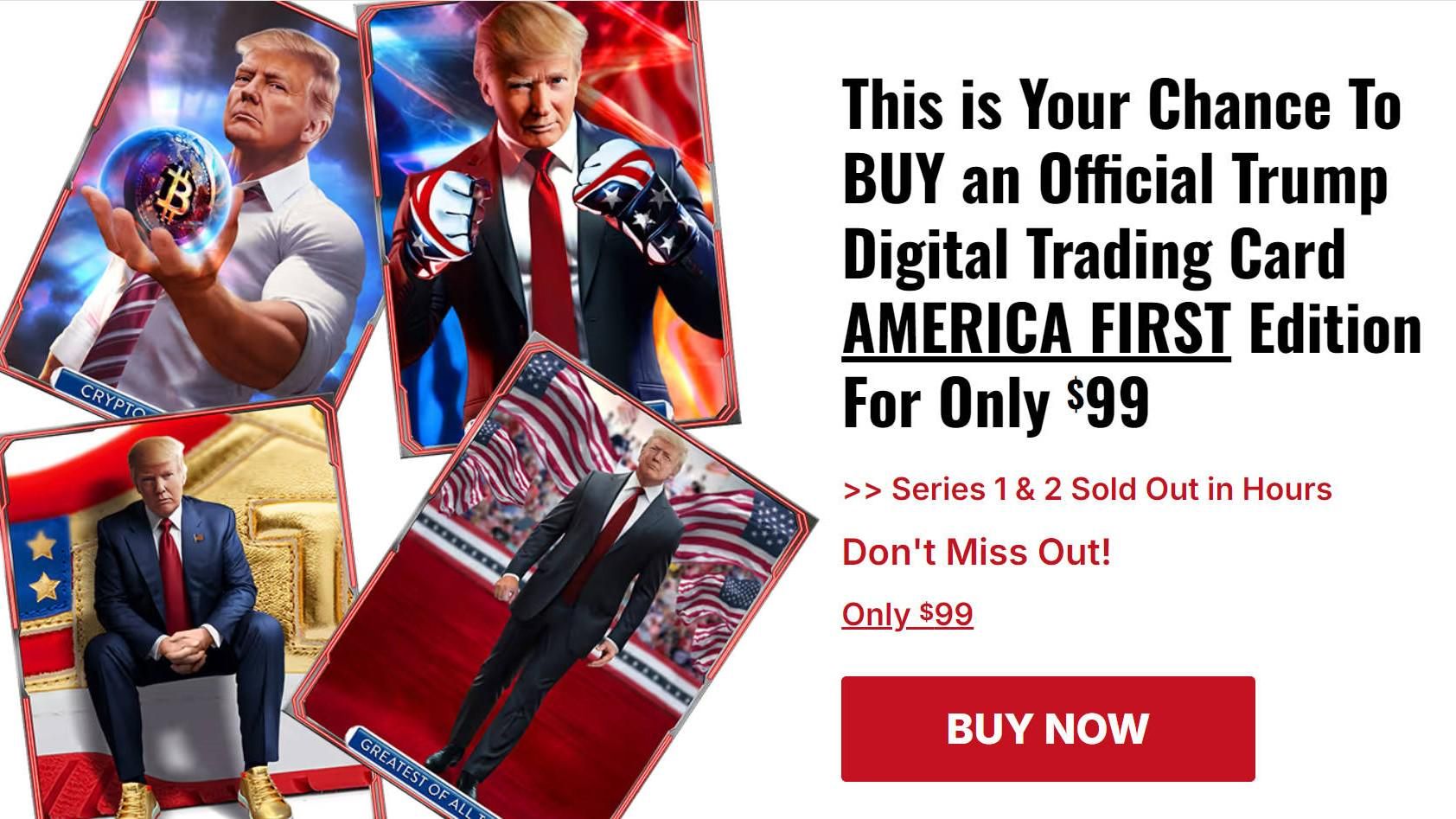 特朗普“带货”第四系列NFT:手持比特币,24750美元可享大礼包 image 0