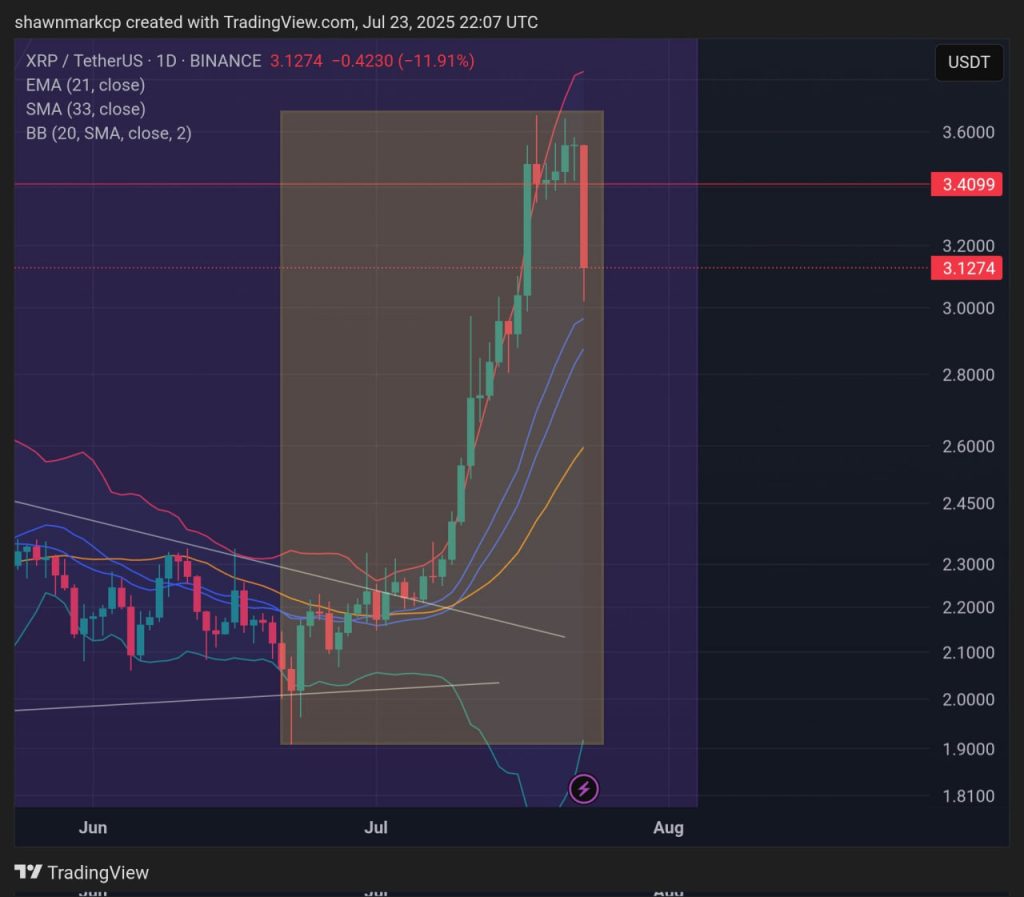 # Giá XRP giảm 19% nhưng các nhà phân tích nói rằng đây là một ‘sự điều chỉnh lành mạnh’ image 3