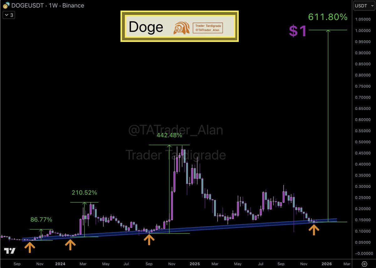 Analyst Charts Path for DOGE to Reach $1 with a 611% Rise: Dogecoin Price Prediction image 1