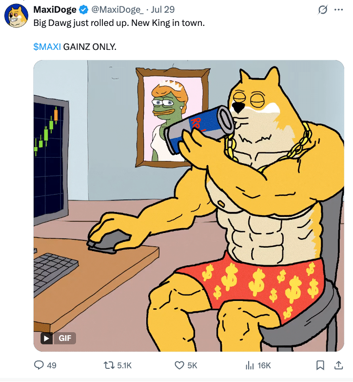 Maxi Doge zündet den Turbo: Über 190.000 US-Dollar mit dem Presale eingesammelt image 2
