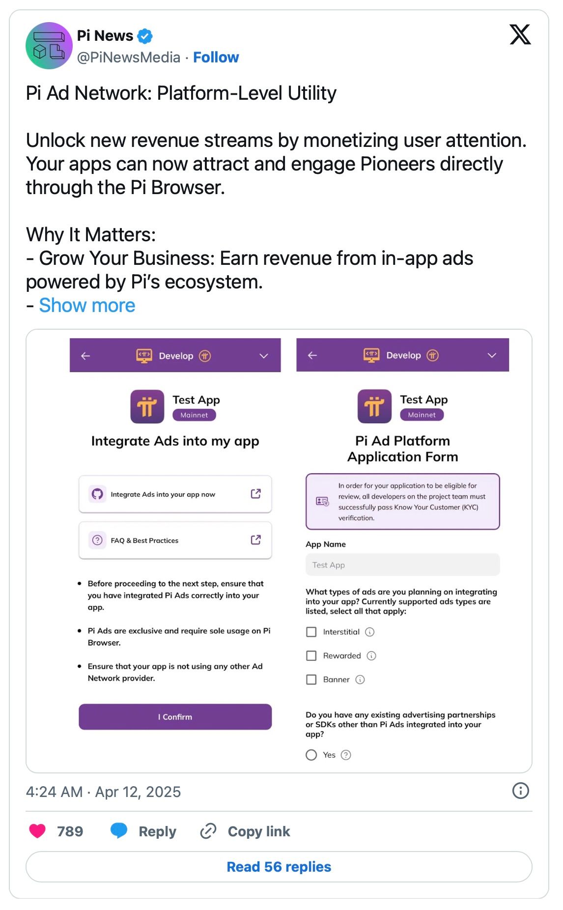 Developers Earn Directly Through Pi Network’s Innovative Ad System image 0