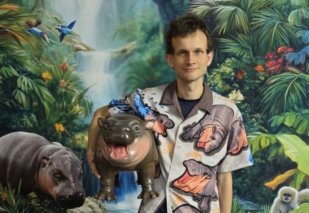 Vitalik 當爸了！Vitalik 捐款一千萬泰銖給「彈跳豬」Moo Deng，用 ETH 當上河馬爸爸 image 0