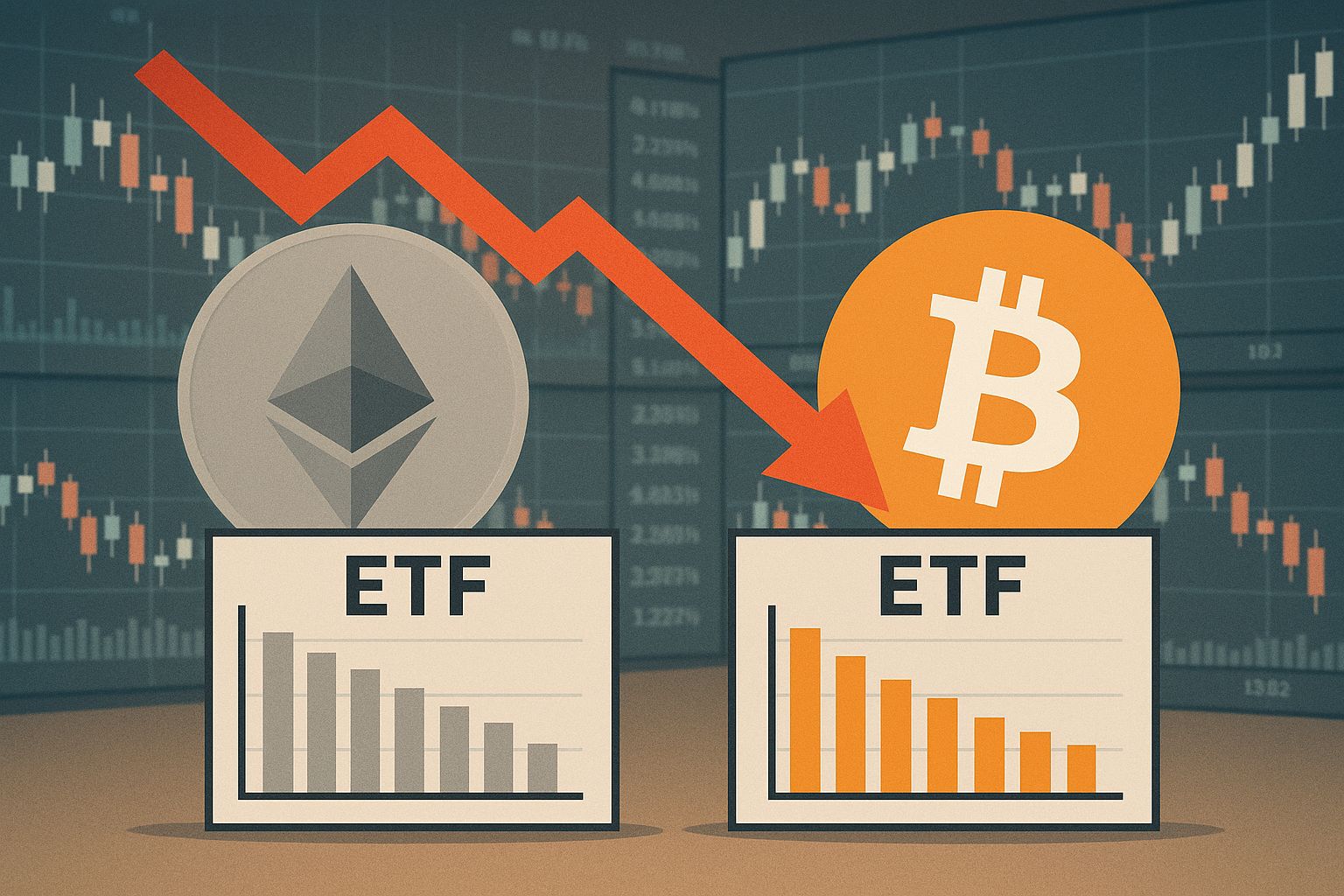 Les ETF Ether au comptant connaissent une série de sorties de capitaux de cinq jours dans un contexte de baisse de prix de 10 %