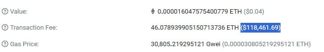 MEV-бот заплатил более $118 000 комиссии в Ethereum за транзакцию image 0