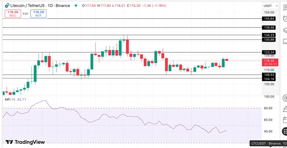 Un grupo podría ayudar a que el precio del Litecoin suba a 145 $, pero hay un truco image 1
