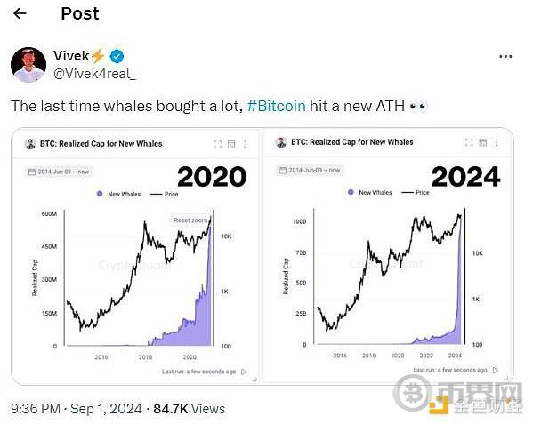 狂囤比特币：持有100个以上BTC的钱包创17个月新高 image 2