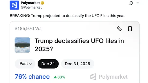Polymarket Betting Frenzy Erupts Over Trump’s Potential UFO File Release