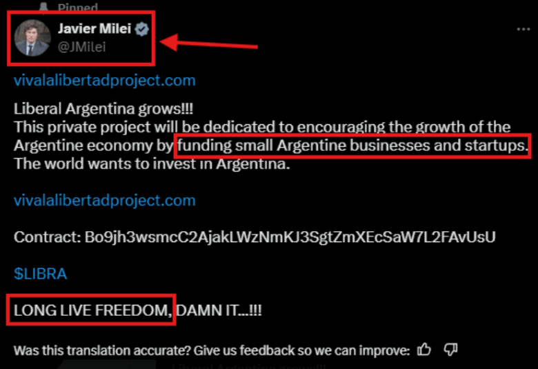 El presidente de Argentina se enfrenta a un impeachment por estafa con criptomonedas image 0