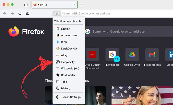Mozilla’s Firefox introduces Perplexity’s AI-powered answer engine as an additional search choice image 0
