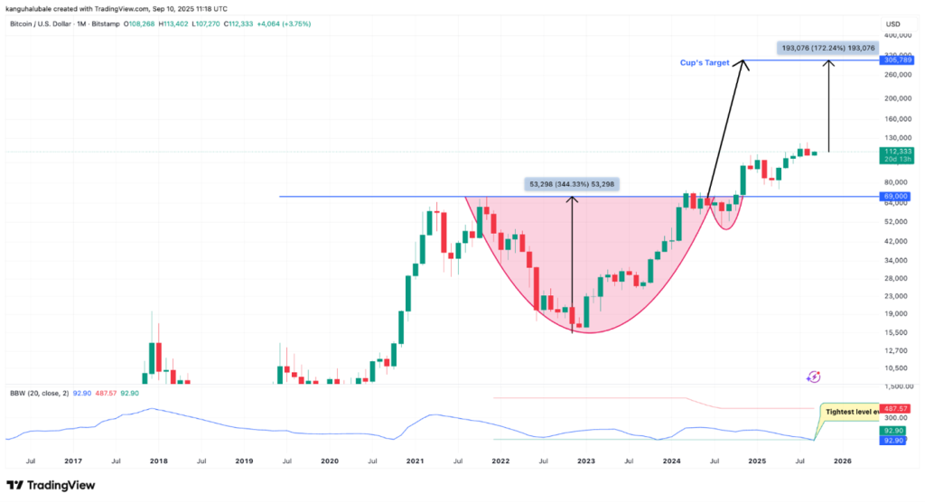 Bitcoin : un signal technique inédit annonce une explosion à 300 000 $ image 1