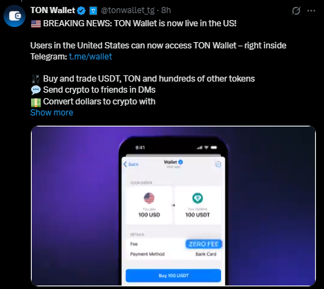 Telegram lanza cartera de criptomonedas para 87 millones de clientes en EE. UU. image 1