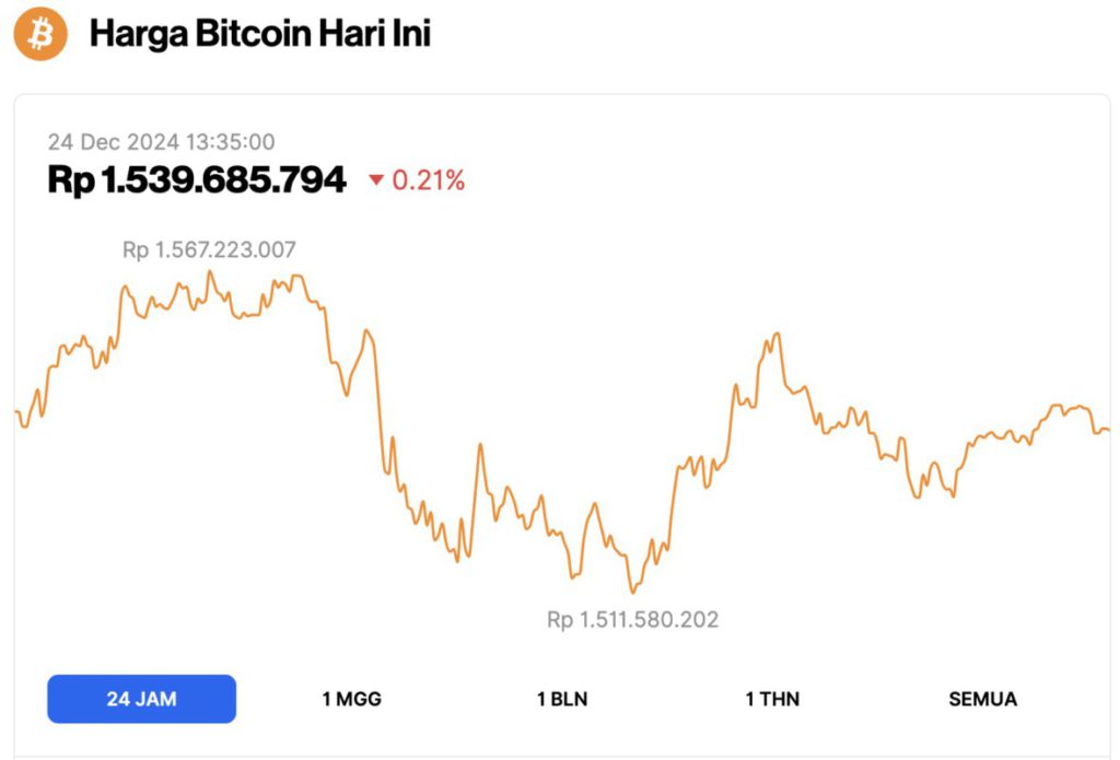 Harga Bitcoin Melayang di Level $94.000 Hari Ini (24/12/24): Kekhawatiran Bearish Terhadap BTC Meningkat? image 0