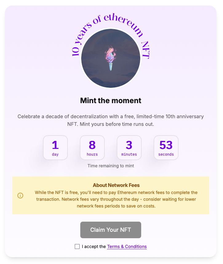 Happy Birthday, Ethereum! ETH wird 10 – und feiert mit Gratis-NFT und Livestream! Was wird Vitalik Buterin verkünden? image 2