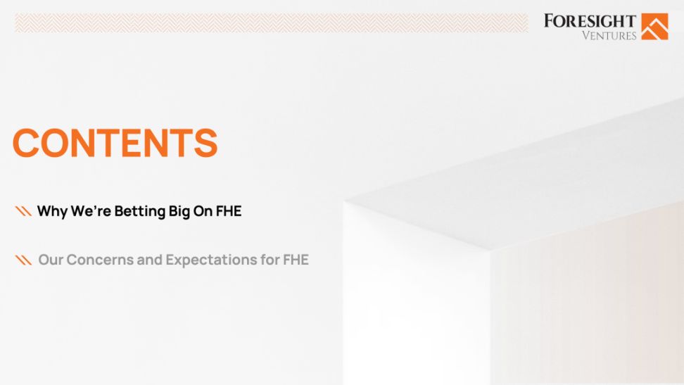 Foresight Ventures: 为什么我们投资 FHE？ image 0