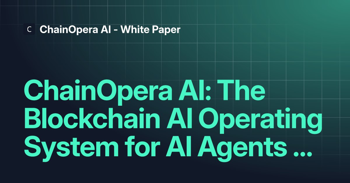 The Secret Behind ChainOpera AI’s Explosive Success: Strategic Cycle Timing and a Fully Diluted Valuation Beyond $4 Billion image 0