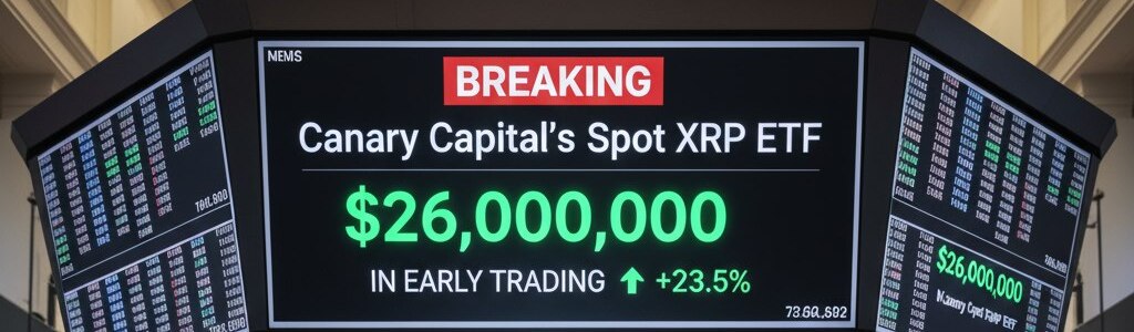 El ETF Spot de XRP de Canary Capital Sube a $26M en su Inicio de Operaciones