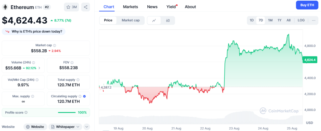 Ethereum erreicht neues Allzeithoch