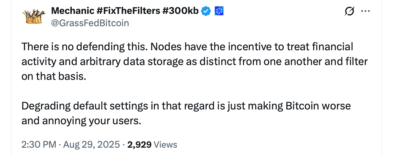 Bitcoin Knots ترتفع إلى 19% من العقد مع تزايد رد الفعل السلبي نحو طرح Core v29.1 image 2