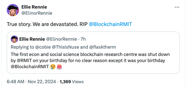 Будущее RMIT Blockchain Hub под вопросом из-за заявлений о его «закрытии» image 0