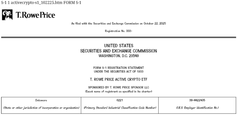 T. Rowe Price Files for Actively Managed Crypto ETF, Surprising Analysts image 0