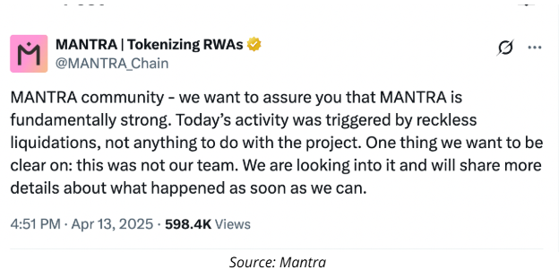 Mantra token price collapses by over 90% in 24 hours image 1