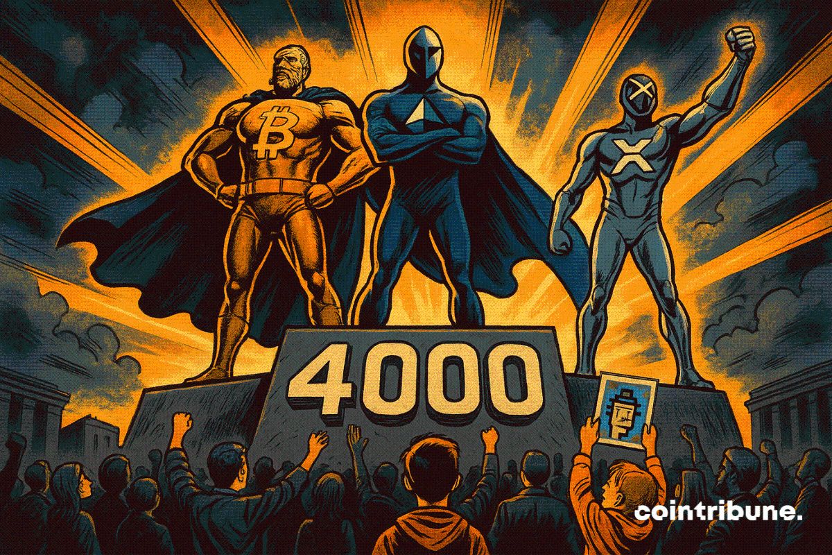 Le marché crypto franchit les 4 000 Md $ de capitalisation, portée par le Bitcoin, Ethereum et le XRP