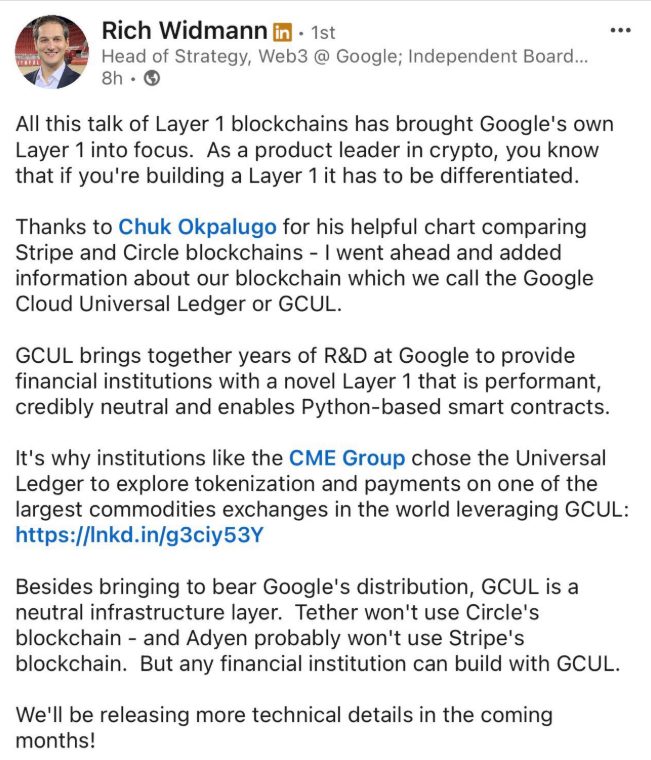 Google lance GCUL : une blockchain Layer 1 secrète pour les banques image 1
